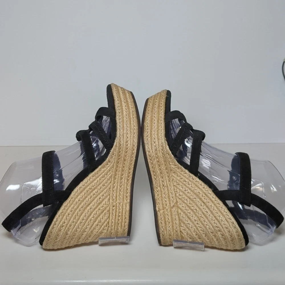 UGG Callia Platform jute/espadrille wedge sandal women's size 9